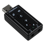 Adaptador de Áudio USB Kross Elegance KE-CBS0117, Entrada P2 para USB, Som Estéreo - Preto