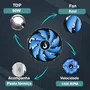 Air Cooler Rise Mode Gamer X2 120mm RM-ACX-02-BB Preto/Azul
