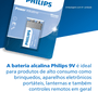 Bateria Alcalina Philips 6LR61 9V - 6LR61P1B/59, 1 Unidade