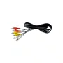 Cabo Áudio e Vídeo 3+3 RCA 1,8M Gold MXT Preto