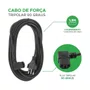 Cabo de Energia Tripolar 10A 90 1,5m Green Preto