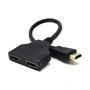 Cabo HDMI Divisor Splitter Y 1 Macho para 2 Fêmea