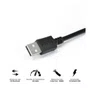 Cabo USB A 2.0 para Mini USB B 2.0 2 Metros Preto PCYes PUANM2-2