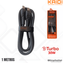 CABO USB TIPO-C PARA LIGHTNING 1M 5A 30W TURBO KD-351CL PRETO