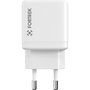 Carregador Duplo Fortrek FK 110B, USB-C 20W + USB-A 18W, Rápido, Seguro e Compacto - Branco
