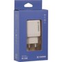 Carregador Duplo Fortrek FK 110B, USB-C 20W + USB-A 18W, Rápido, Seguro e Compacto - Branco