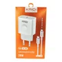 Carregador USB-C 20W Turbo c/ Cabo Lightning iPhone Kaidi KD108A Branco