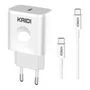 Carregador USB-C 20W Turbo c/ Cabo USB-C Kaidi KD108C Branco