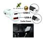 CARREGADOR VEICULAR USB/USB-C TURBO PD 45W XC-V16USB BRANCO