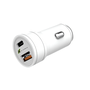 CARREGADOR VEICULAR USB/USB-C TURBO PD 45W XC-V16USB BRANCO