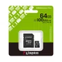 Cartão de Memória microSDXC Kingston Canvas Select Plus 64GB Classe 10 UHS-I A1 V10 C/Adaptador SD