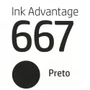 Cartucho de Tinta HP 667 Original Preto 2ml – 3YM79AL