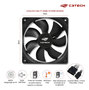 Cooler Fan Exaustor Para Gabinete 120x120x25MM - C3tech F7-100bk 
