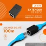 Emenda/Extensor RJ45 Plus Cable LA-E10 Preto
