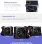 Fonte ATX Gamer Fortrek Black Hawk 650W 80 Plus Bronze PFC Ativo