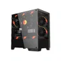 Gabinete Gamer Frontal e Lateral em Vidro PCYES ForceField TWR Black Vulcan GFFTWRBV