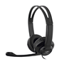 Headset PH-120BK, Conexão 2xP2 3,5mm, Cabo 1,8m, Microfone Integrado – Preto