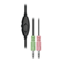 Headset PH-120BK, Conexão 2xP2 3,5mm, Cabo 1,8m, Microfone Integrado – Preto