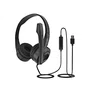 Headset c/ Microfone USB 2m Office Fortrek HBS102 Preto