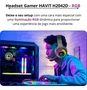 HEADSET GAMER 2XP2 H2042D PRETO RGB
