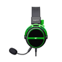 Headset Gamer H2030E, P3 3,5mm, Microfone Destacável, Som Imersivo, Compatível com PS4/PS5/Xbox – Preto/Verde