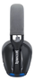 Headset Gamer Sem Fio Skuld Pro H878BG, Som Imersivo, Microfone Integrado – Preto/Cinza