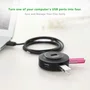 HUB USB 4 Portas 2.0 com Cabo de 1 Metro CR106 Preto
