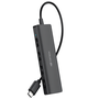 HUB USB TIPO C 2.0 4 PORTAS CABO 9CM USB HUC230BK PRETO 480 Mbps