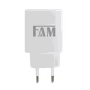KIT CARREGADOR TOMADA USB 2.1A C/CABO TIPO C 1M FKT-150C BRANCO