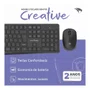Kit Teclado e Mouse Sem Fio Creative VO203 Preto