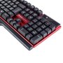 Kit Teclado e Mouse Sem Fio Wireless Receptor USB ABNT2 Vermelho e Preto KE-KM553V1 - Kross Elegance