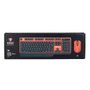 Kit Teclado e Mouse Sem Fio Wireless Receptor USB ABNT2 Vermelho e Preto KE-KM553V1 - Kross Elegance