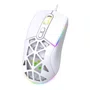 Mouse Gamer USB Fortrek Striker Colmeia RGB 12800 DPI Branco