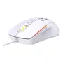 Mouse Gamer USB Fortrek Striker Colmeia RGB 12800 DPI Branco