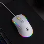 Mouse Gamer USB Fortrek Striker Colmeia RGB 12800 DPI Branco