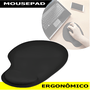 MOUSE PAD C/APOIO GEL PRETO KE-CBS0109