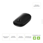 Mouse Sem Fio AMR100, 1800 DPI, Design Ergonômico, Conexão Estável – Preto