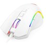 Mouse USB Gamer 7200DPI 7 Botões GRIFFIN RGB M607W Branco - Redragon