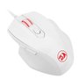 Mouse USB Gamer Tiger 2 LED Vermelho 3200 DPI USB Ergonômico Branco Lunar White M709W - Redragon