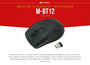 Mouse Sem Fio USB 1600DPI Bluetooth + Receptor Nano M-BT12BK Preto