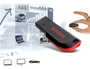 Pen Drive SanDisk 64GB USB 2.0 Cruzer Blade SDCZ50-064G - Preto/Vermelho