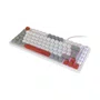Teclado Gamer Mecânico 75% KIRIN White Ghost Switch Blue Rainbow