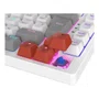 Teclado Gamer Mecânico 75% KIRIN White Ghost Switch Blue Rainbow
