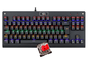 Teclado Mecânico Gamer Redragon Dark Avenger K568R, LED Rainbow, Switch Outemu MK2 Red, ABNT2, Preto - K568R (RED)