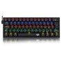 Teclado Gamer Mecânico Fizz Rainbow K617RB Preto Switch Azul - REDRAGON
