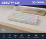 TECLADO GAMER MECANICO WIRELESS GRAVITY 65 AIR BRANCO