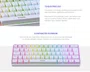 TECLADO GAMER MECANICO WIRELESS GRAVITY 65 AIR BRANCO
