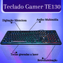Teclado Gamer USB Preto com Iluminação Rainbow KPTE130