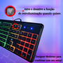 Teclado Gamer USB Preto com Iluminação Rainbow KPTE130