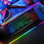 Teclado Gamer USB Preto com Iluminação Rainbow KPTE130